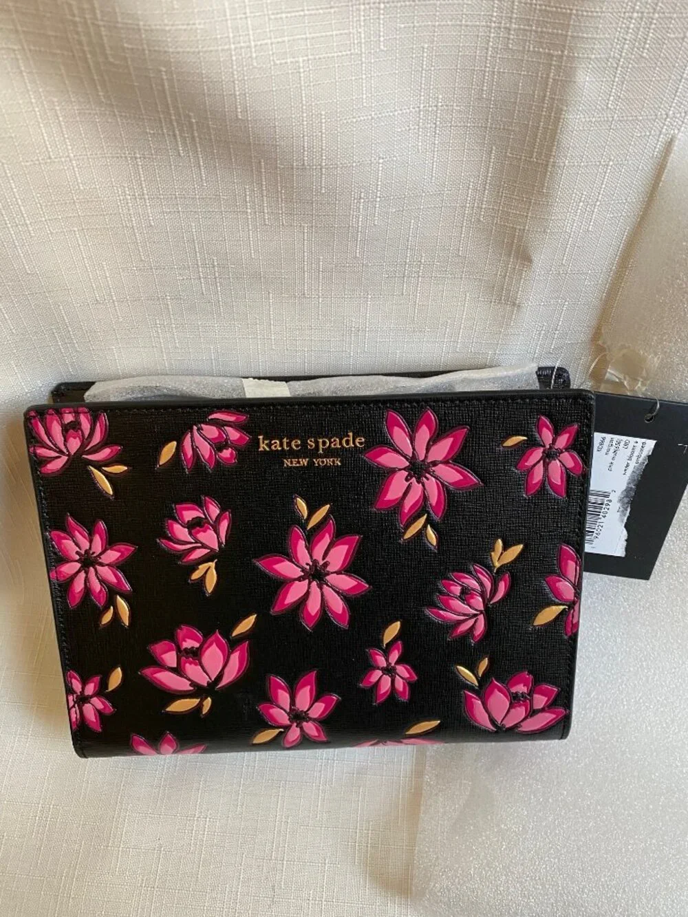 Kate Spade wristlet clutch Morgan Winter Blooms NWT